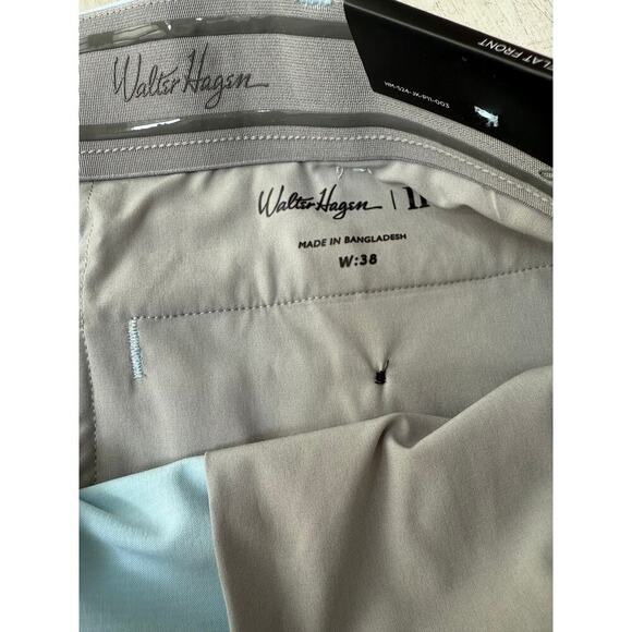 Walter Hagen Men's Soft Blue 9" Performance 11 Micro Lines Golf Shorts Size 38 - Picture 7 of 9